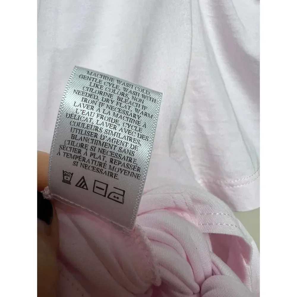 A.L.C. Pink Milo Puff Sleeve Tie T-Shirt Sz. XS - Picture 6 of 7